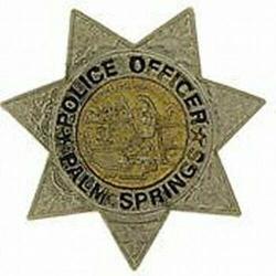 Palm Springs CA California Police Mini Badge Lapel Pin